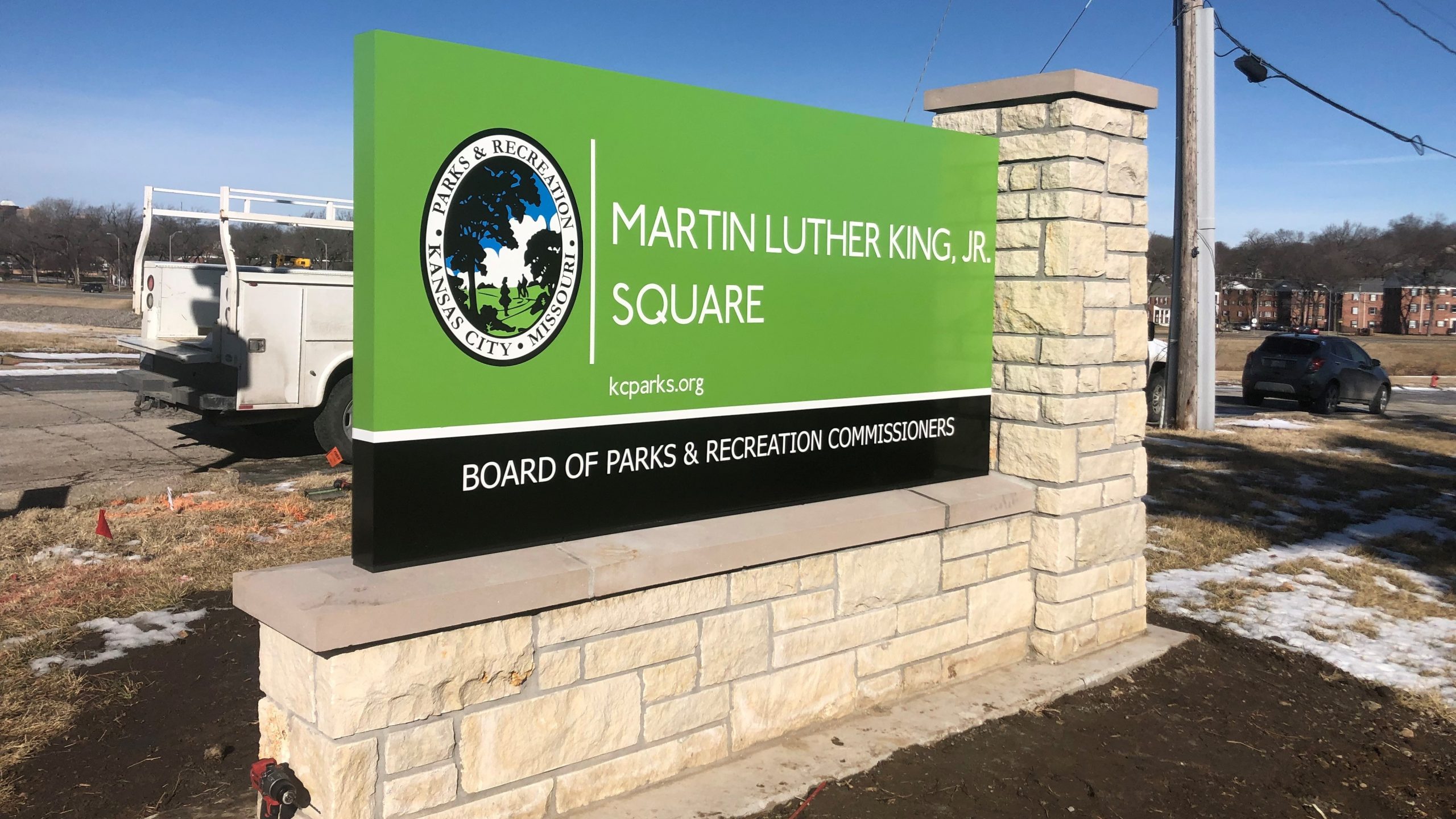 Martin Luther King, Jr. Park New Sign