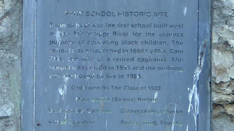 Penn School Historic Marker