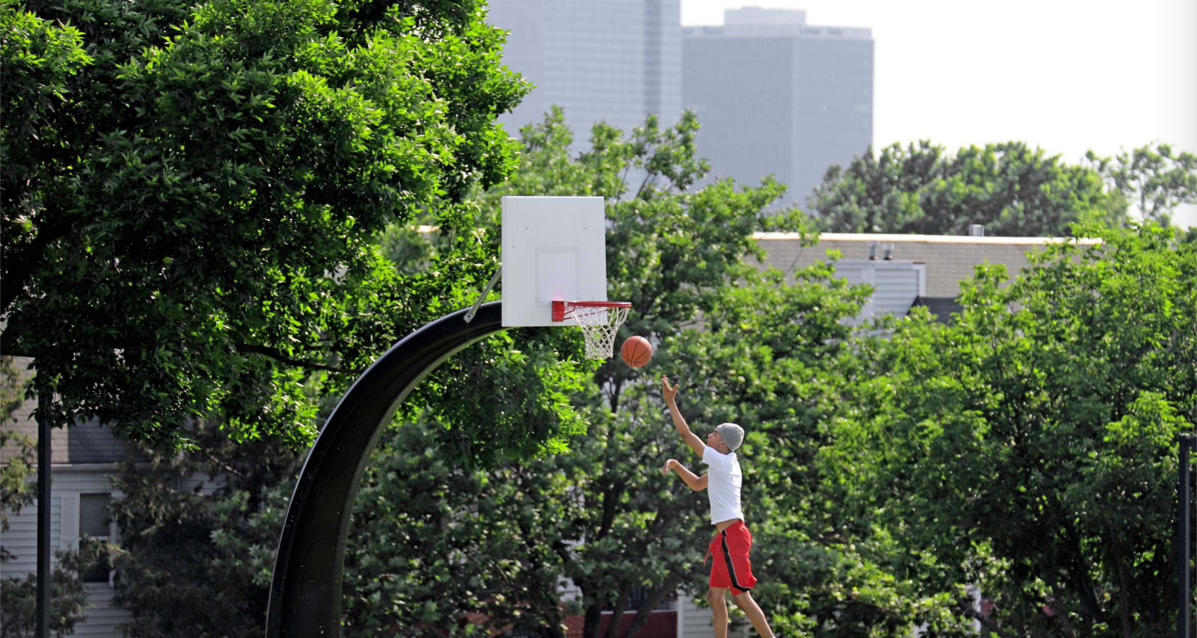 Playing basket ball in Prospect Kansas City
