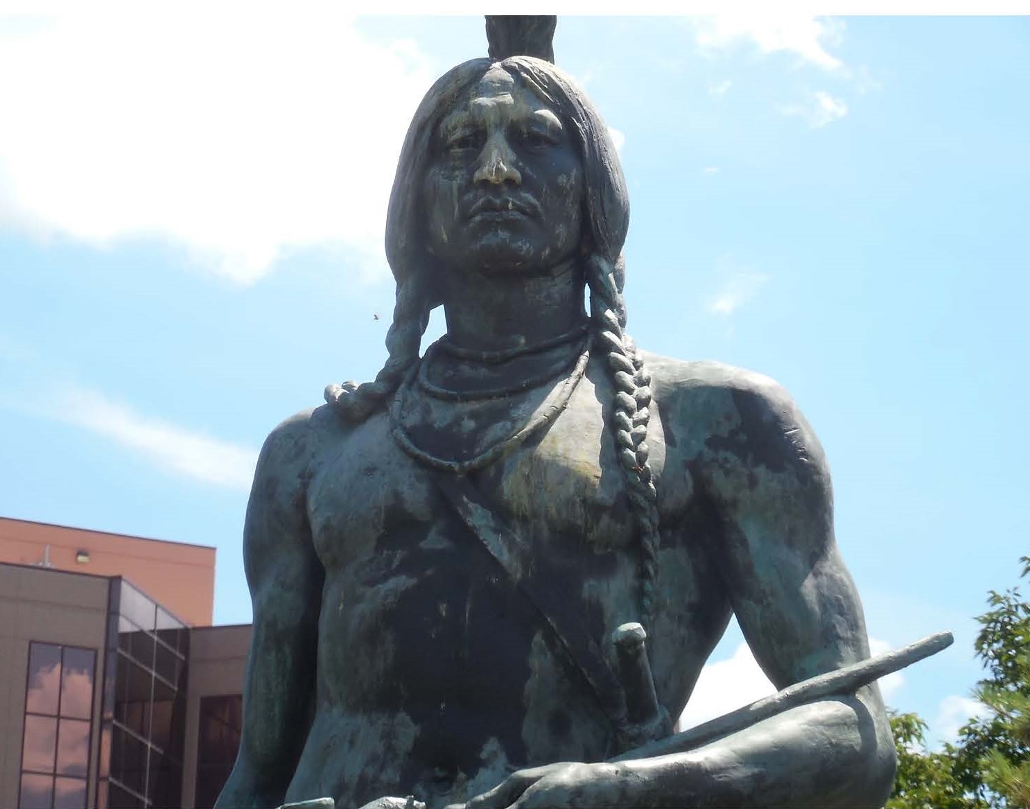 Red Indian Statue