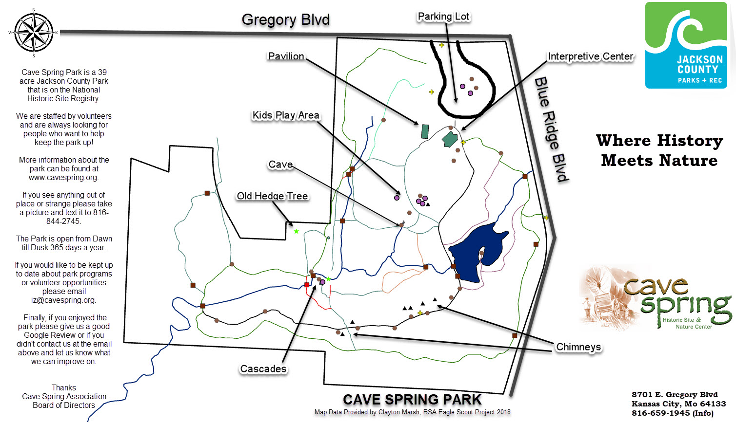 Cave spring Park Map