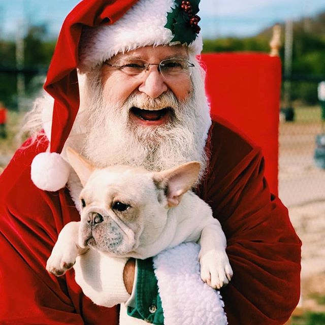 Santa visited #KCParks Waggin’ Trails Dog Park today for Kris Kringle &K-9s, a partnership with NKC.