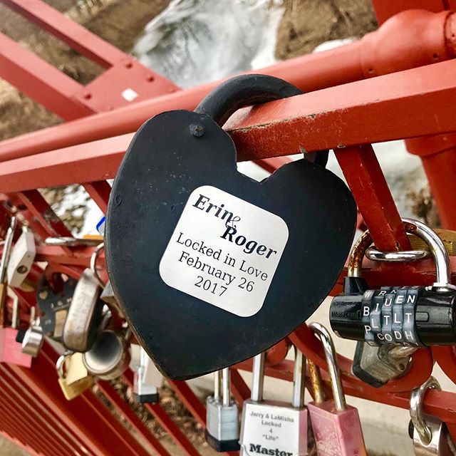 {Countdown to Valentine's Day: 14 Days of Love Locks} DAY 1: #KCParks is featuring unique locks from the Old Red Bridge in Minor Park each day through Valentine's Day. #RedBridgeLoveLocks #LoveLocks #ValentinesDay2018 #LoveKC ️