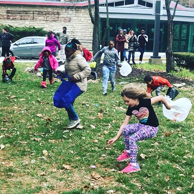 Fun at the Spring Egg Hunt today at Westport Roanoke Community Center. #KCParks #WhereKCPlays