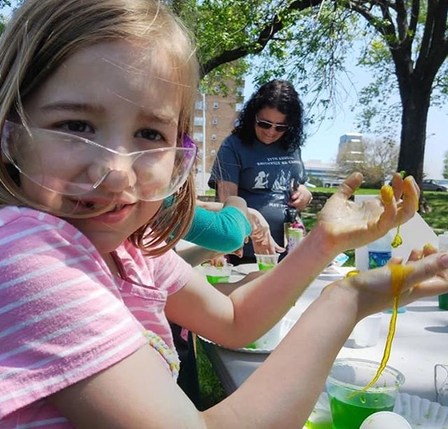 Fun with slime! Let’s Play Festival yesterday in Case/West Terrace Park. #KCParks #WhereKCPlays