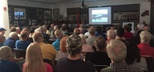 trailside history on projector