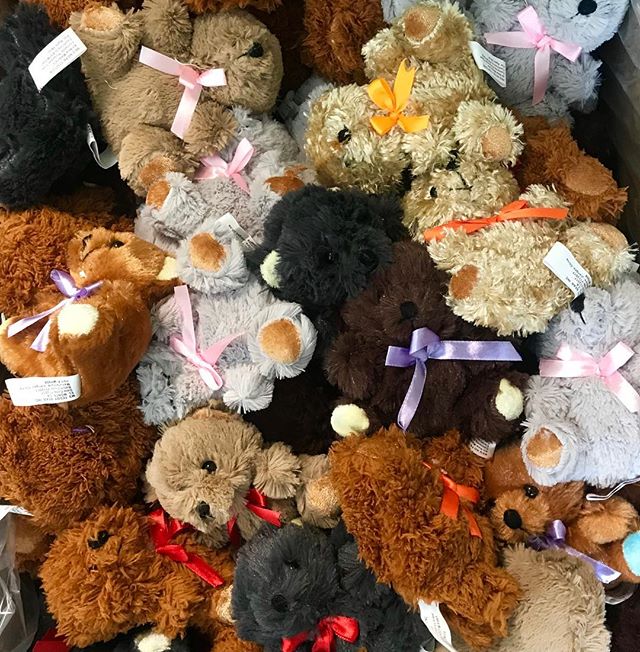 This is what a box of bears looks like! The first 200 kiddos at #TheTeddyBearPicnicKC on July 13 in Roanoke Park get a goodie bag that includes a little stuffed bear. #NationalTeddyBearPicnicDay #TeddyBearPicnic #KCParks #WhereKCPlays