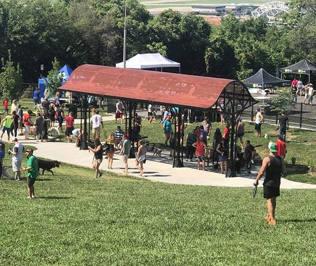 #ThrowbackThursday #TBT to July of 2017 when we opened the West Terrace Dog Park! #WTDP is now one year old (7 in dog years) and 400+ members strong! #OffLeash #KCParks #WhereKCPlays …Information on Membership on our website in bio.