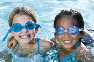 Kids having fun while swimming