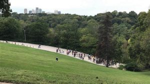 walktober people in the park